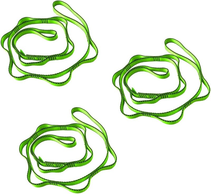 CAPARK 53 Inches Nylon Daisy Chains Rope Climbing Lanyard Straps Looped Strong Slings 23 kN Aerial Yoga Webbing - Image 1
